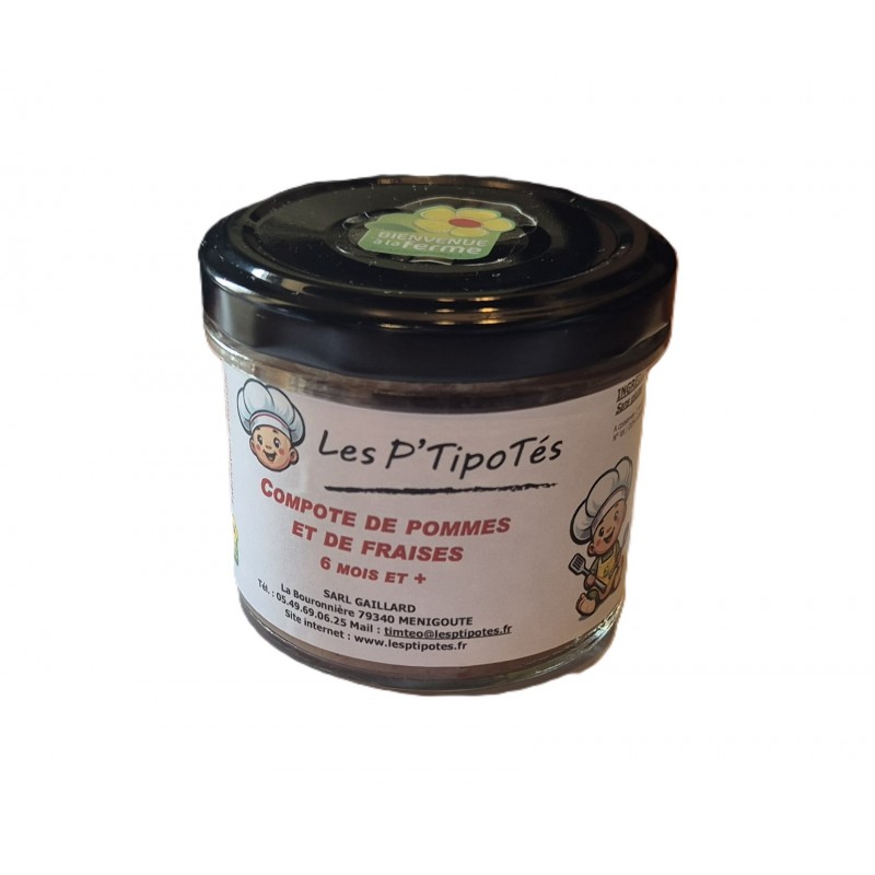 Compotée de pommes et fraises 100g